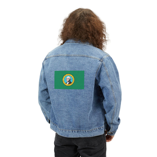 Washington Flag Adult Denim Jacket