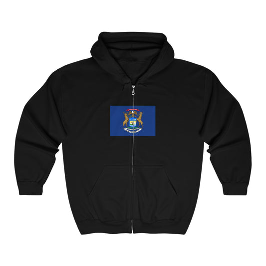 Michigan Flag Zip-Up Hoodie