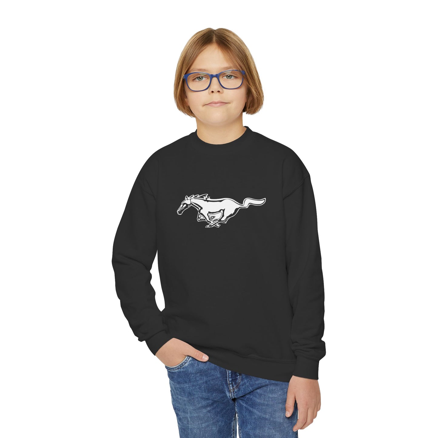 Mustang Horse Youth Sweatshirt