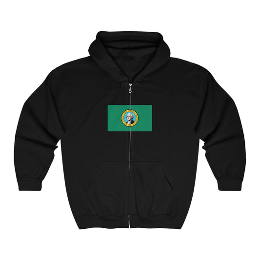 Washington Flag Zip-Up Hoodie