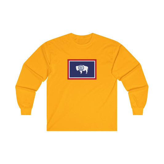 Wyoming Flag Long Sleeve T-Shirt