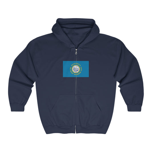 South Dakota Flag Zip-Up Hoodie