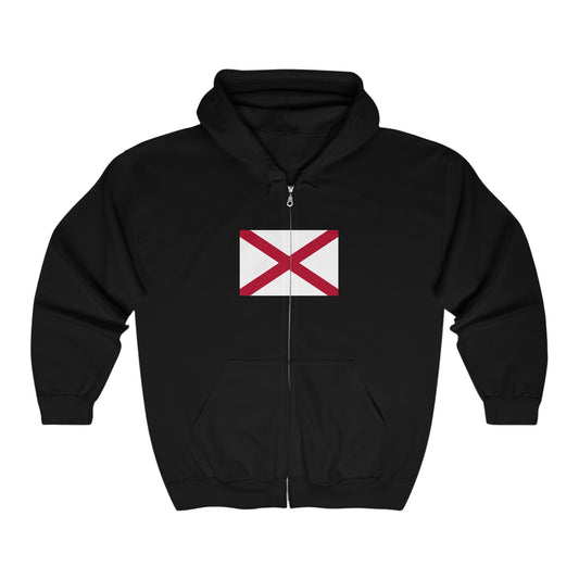 Alabama Flag Zip-Up Hoodie