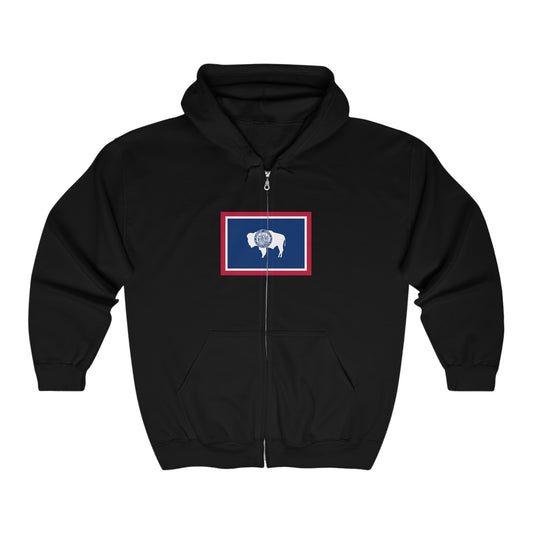 Wyoming Flag Zip-Up Hoodie