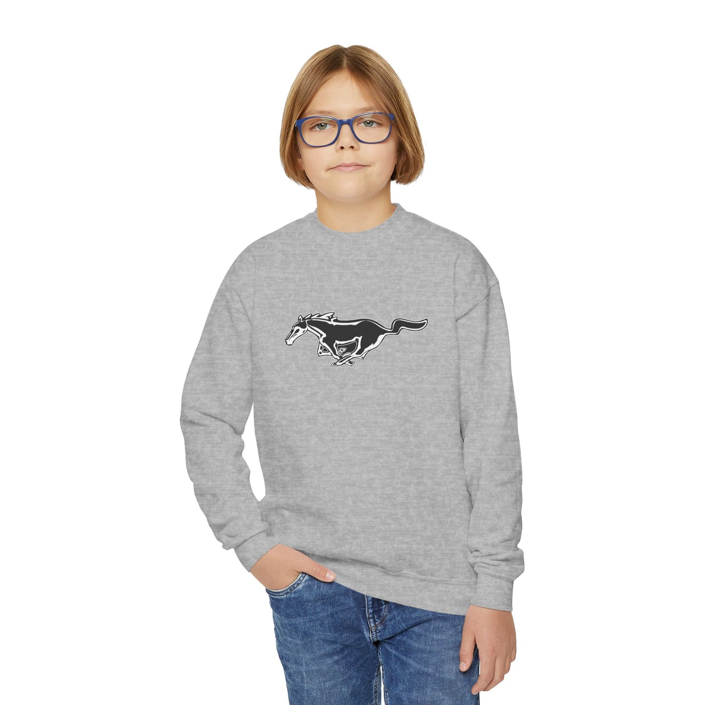 Mustang Horse Youth Sweatshirt