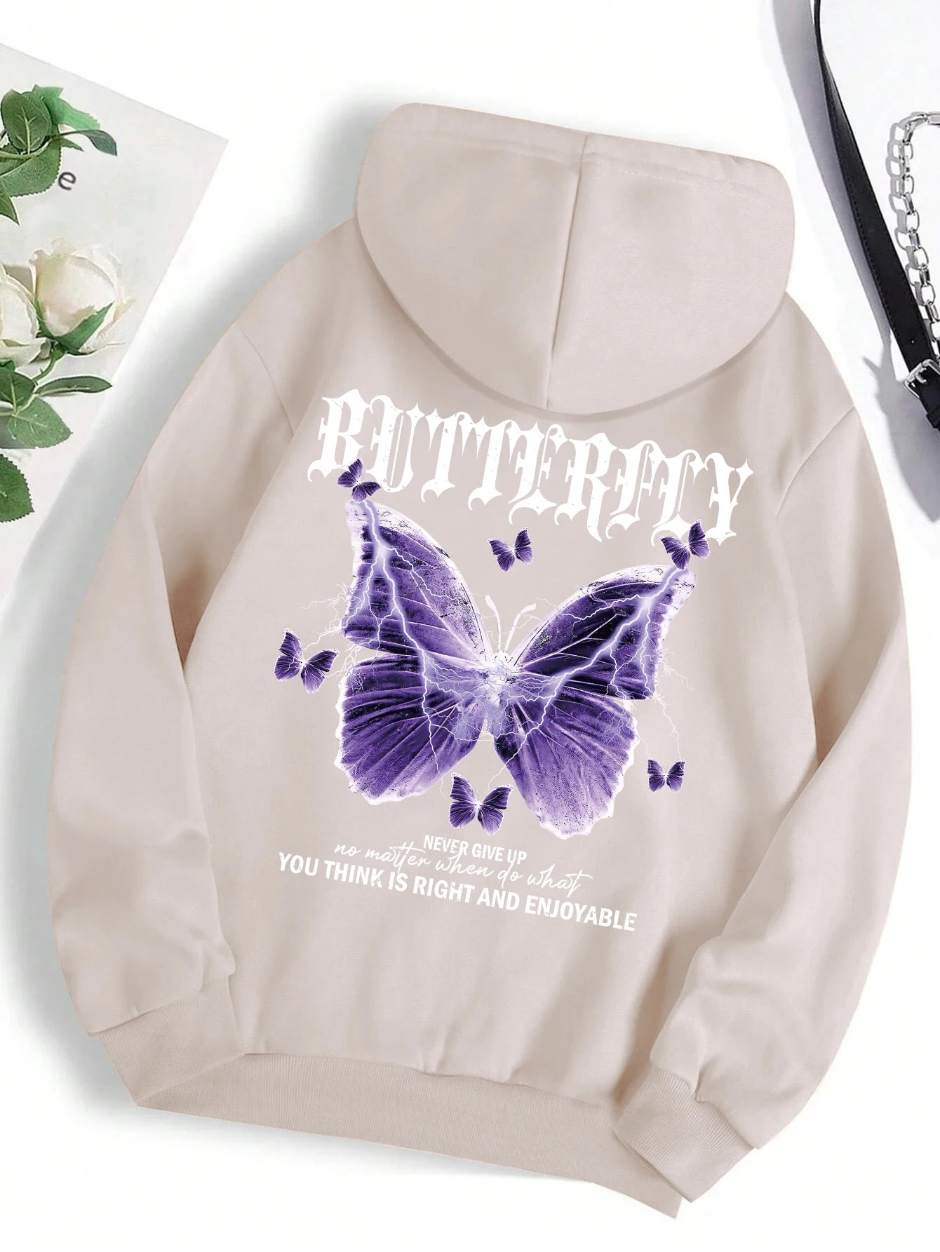 Purple Butterfly Hoodie