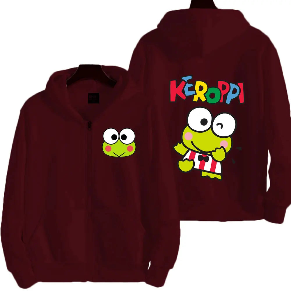 Keroppi Zip-Up Hoodie