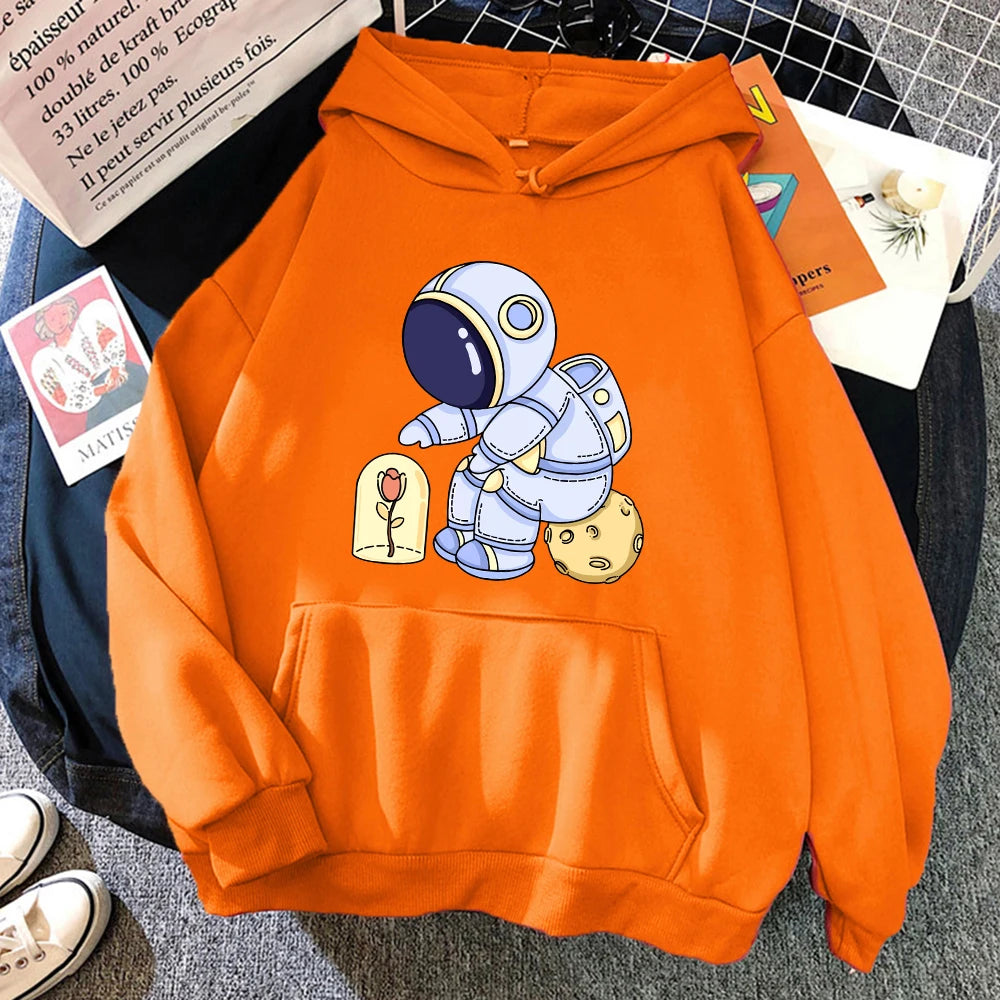 Astronaut Protecting Flower Hoodie