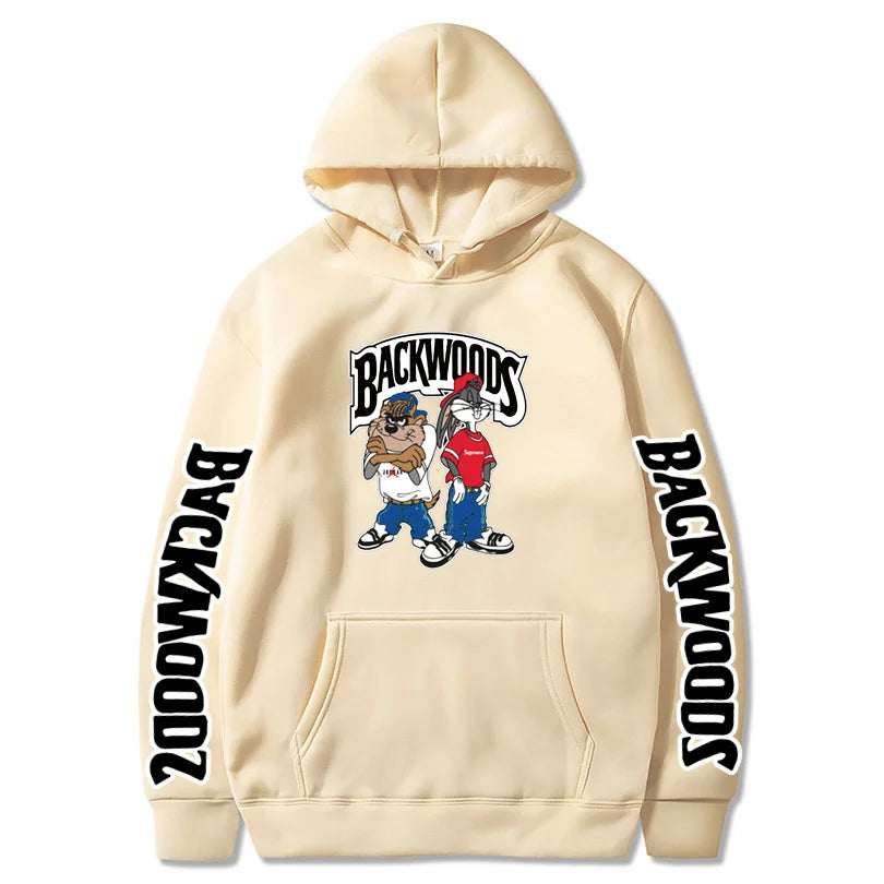 Backwoods Taz and Bugs Bunny Cartoon Hoodie