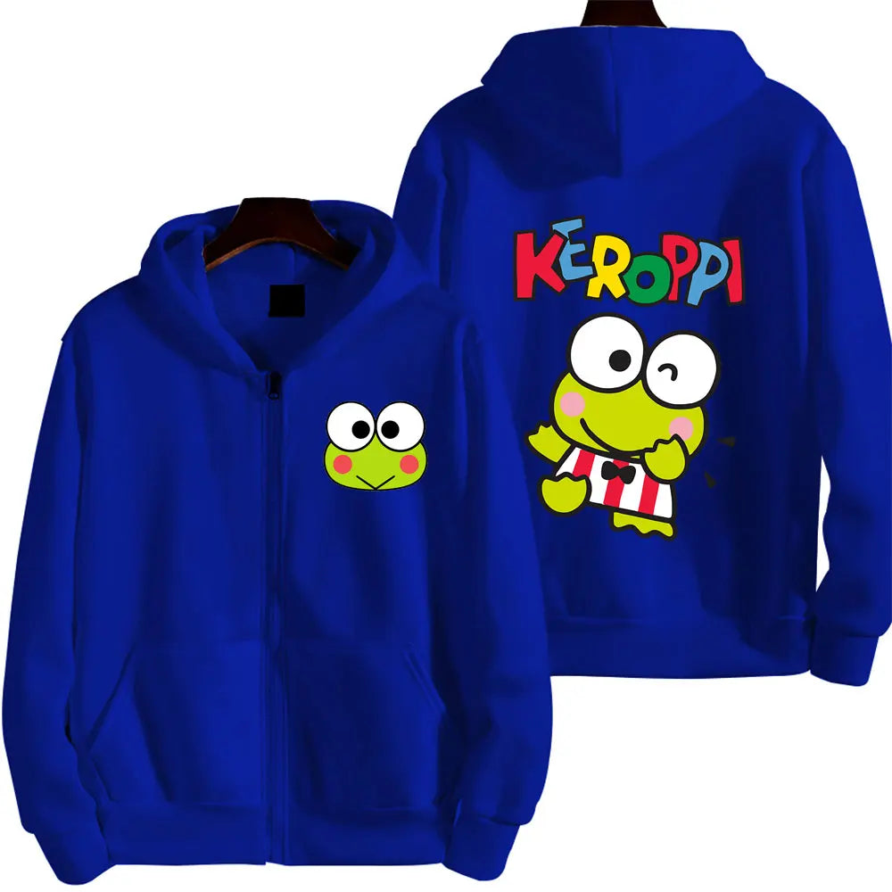 Keroppi Zip-Up Hoodie