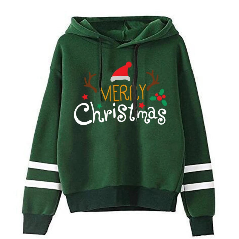 Merry Christmas Printed Hoodie