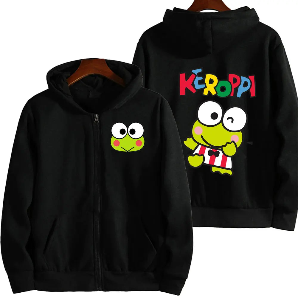 Keroppi Zip-Up Hoodie