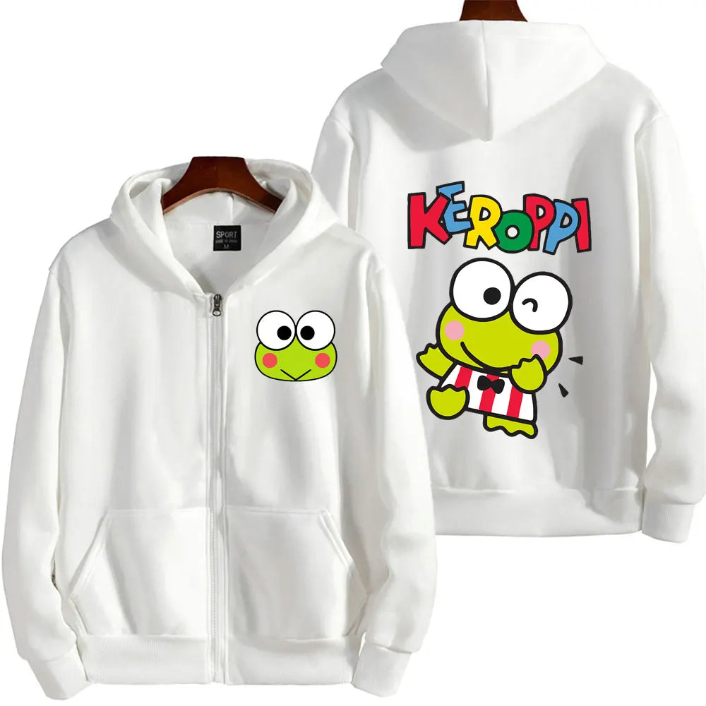 Keroppi Zip-Up Hoodie