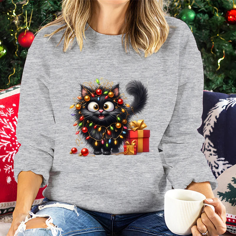 Fluffy Cat Christmas Sweatshirt