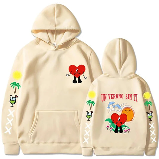 Bad Bunny Un Verano Sin Ti Print Hoodie