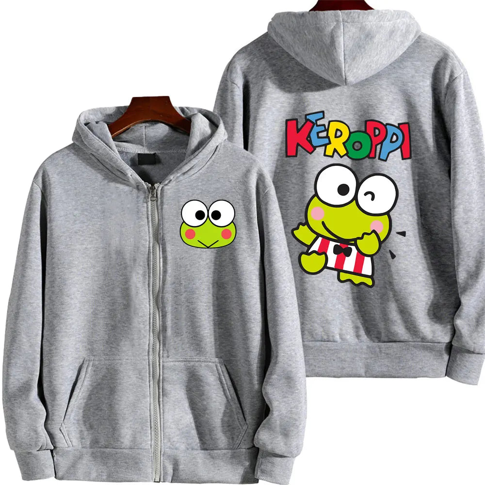 Keroppi Zip-Up Hoodie