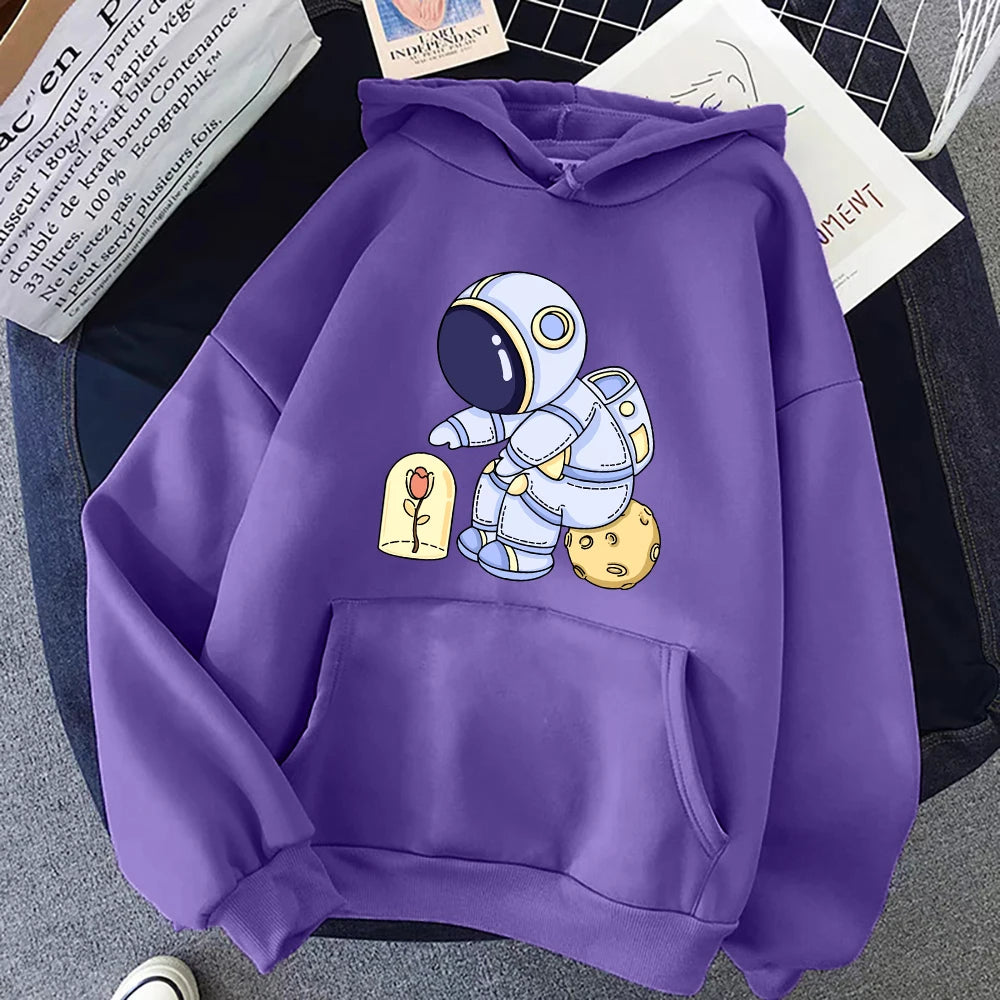 Astronaut Protecting Flower Hoodie