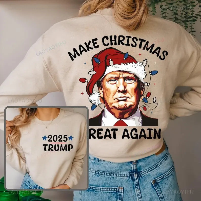 Christmas Great Again Trump 2025 Hoodie