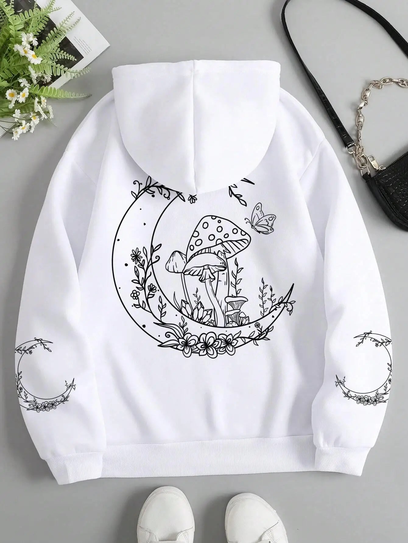 Mushrooms Grow On The Moon Hoodie