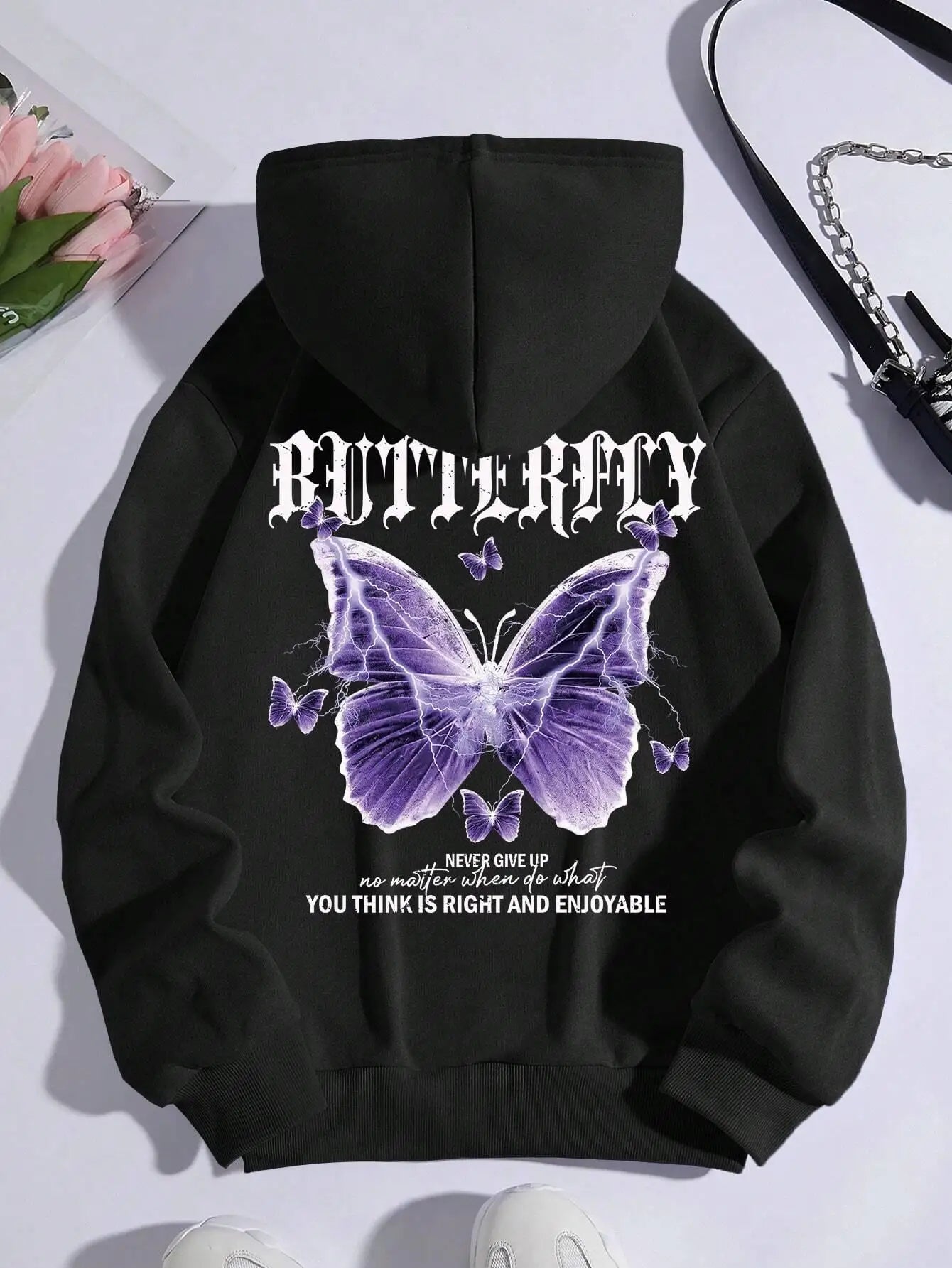 Purple Butterfly Hoodie