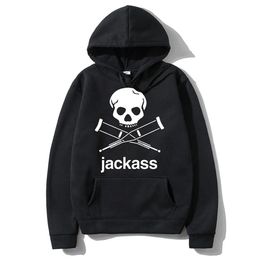 Jackass Logo Graphic Printed Hoodie