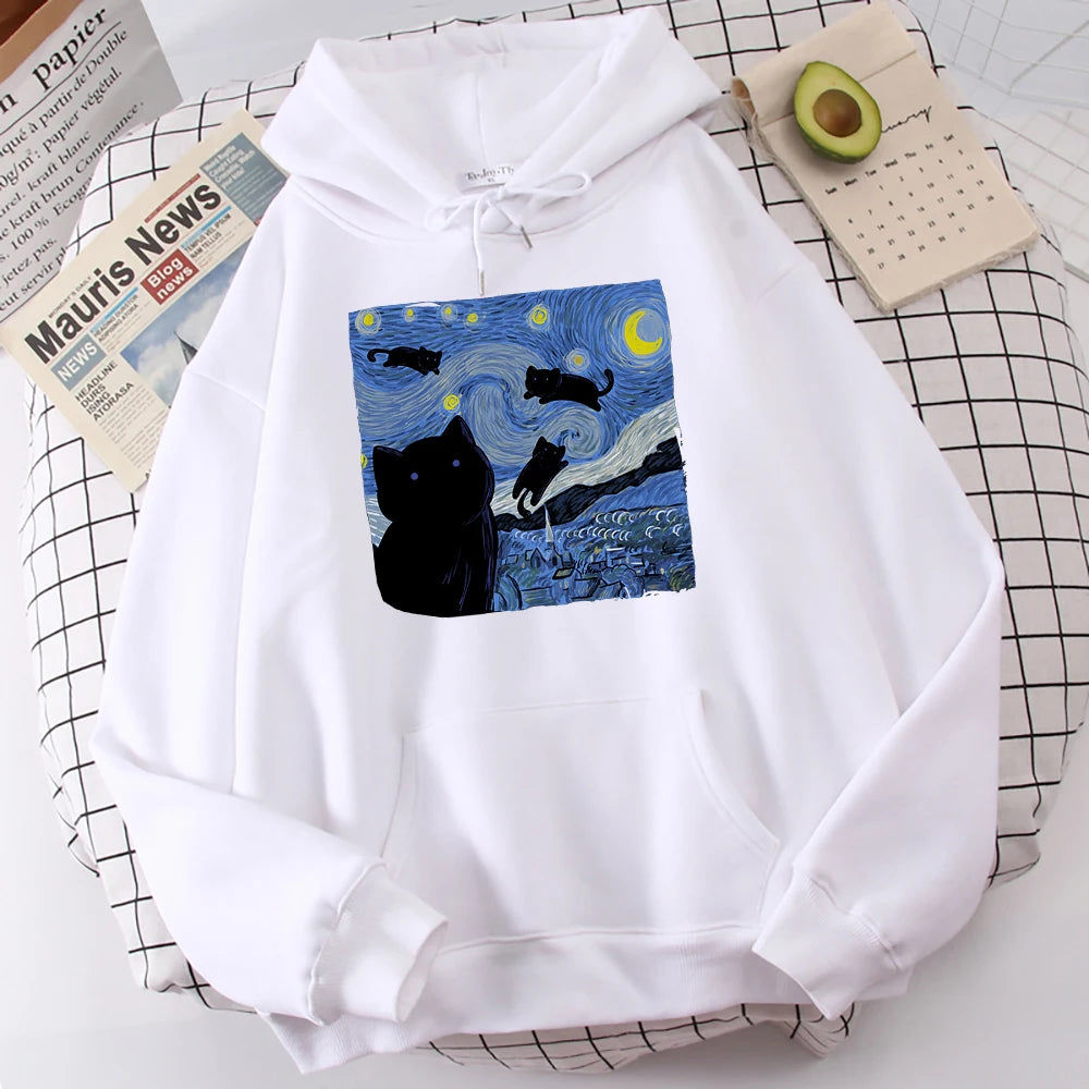 The Starry Cat Night Hoodie