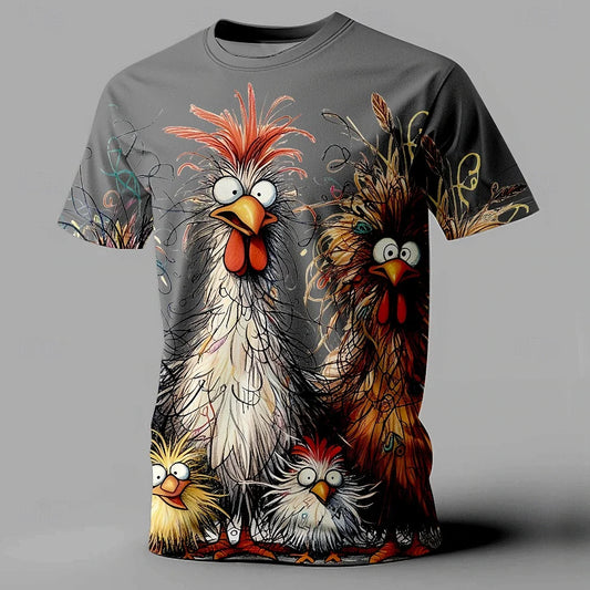 Chicken 3D Printed T-Shirt