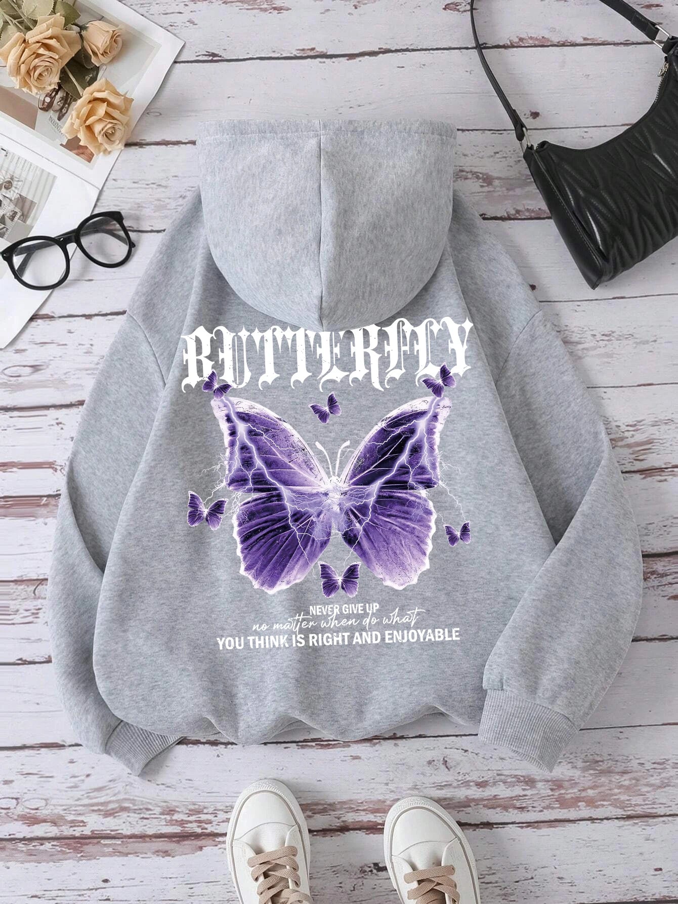 Purple Butterfly Hoodie