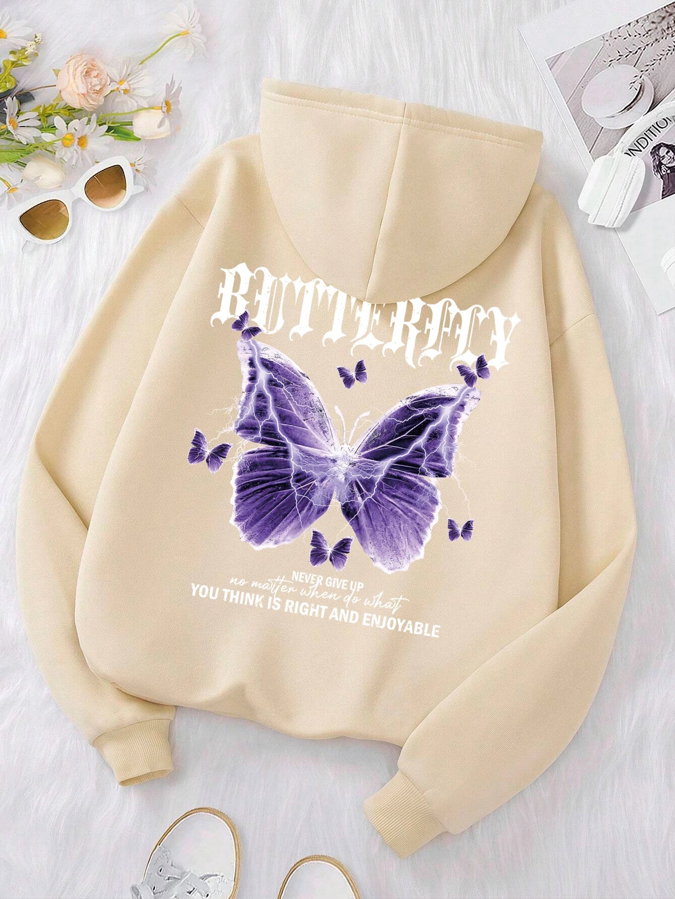 Purple Butterfly Hoodie