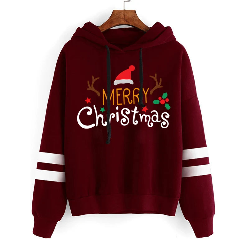 Merry Christmas Printed Hoodie