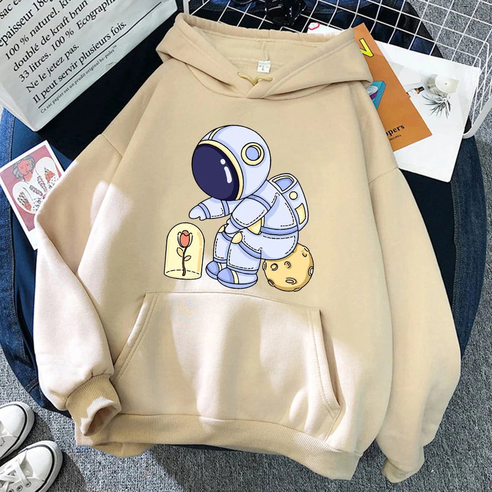 Astronaut Protecting Flower Hoodie