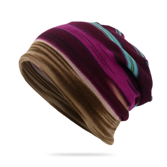 Striped Print Beanie