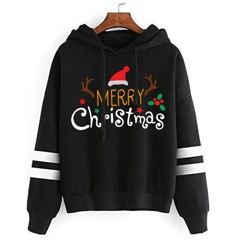 Merry Christmas Printed Hoodie