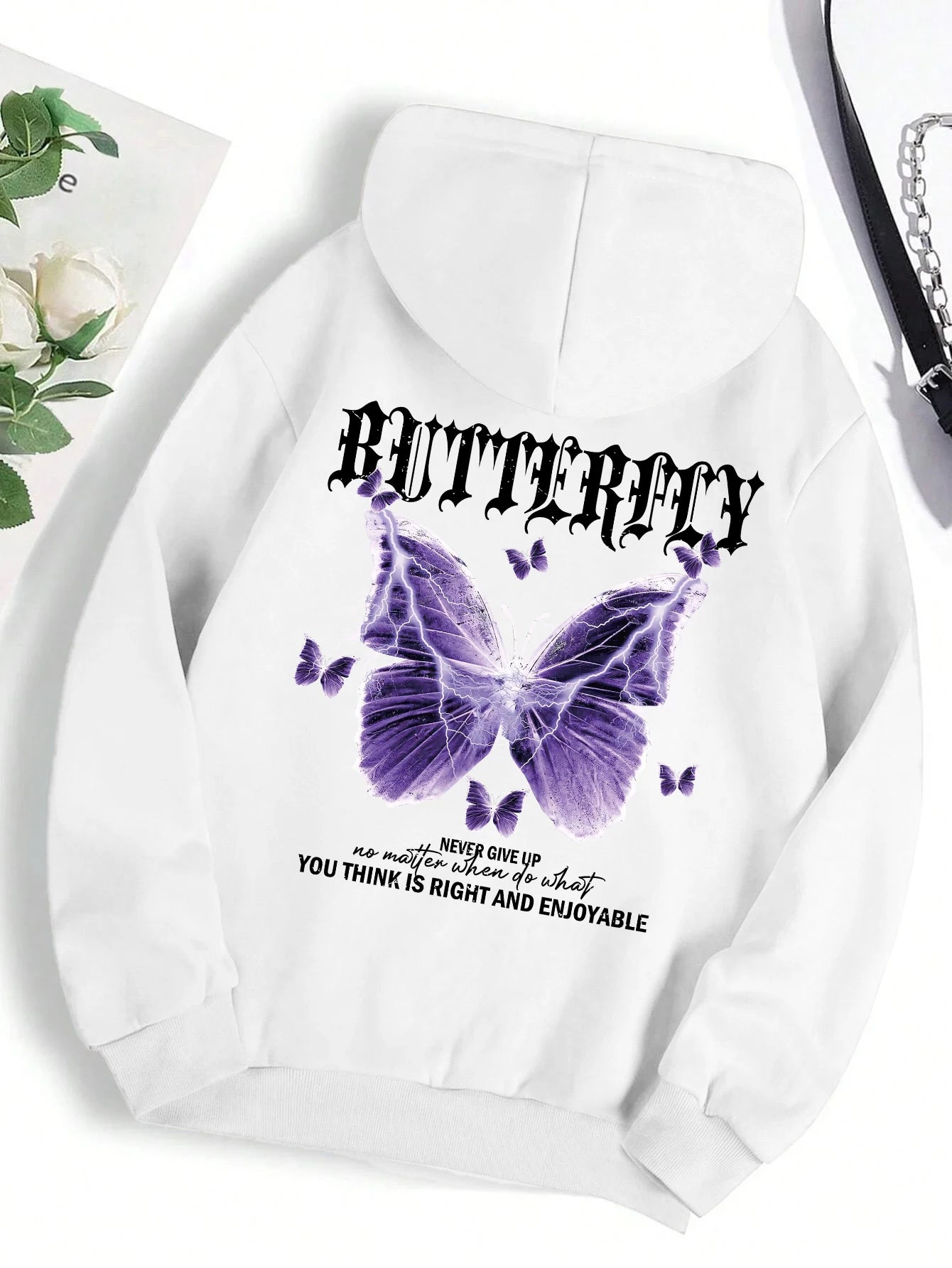 Purple Butterfly Hoodie