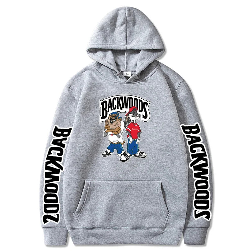 Backwoods Taz and Bugs Bunny Cartoon Hoodie