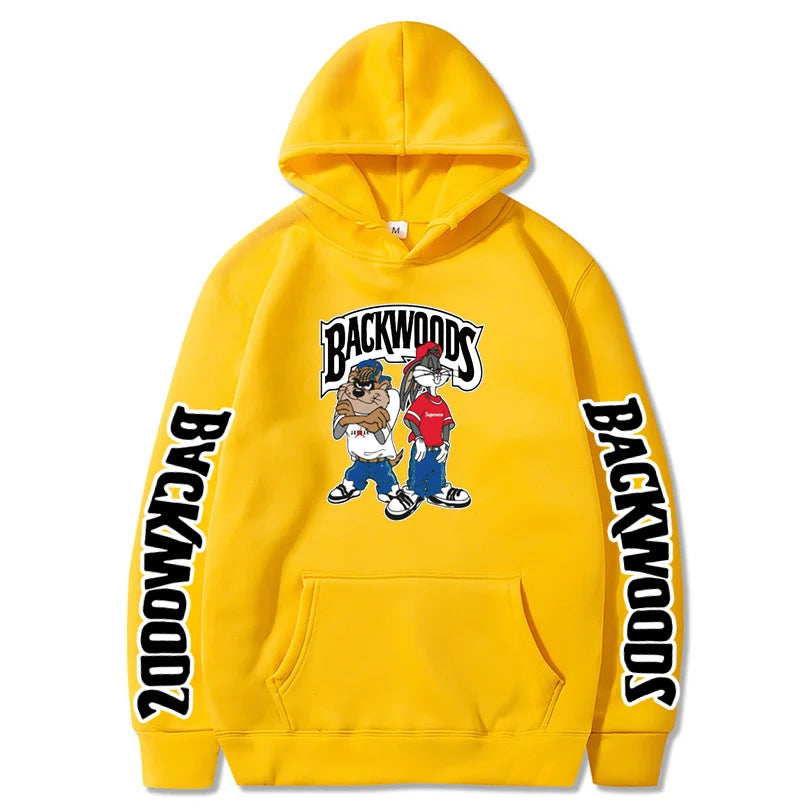 Backwoods Taz and Bugs Bunny Cartoon Hoodie