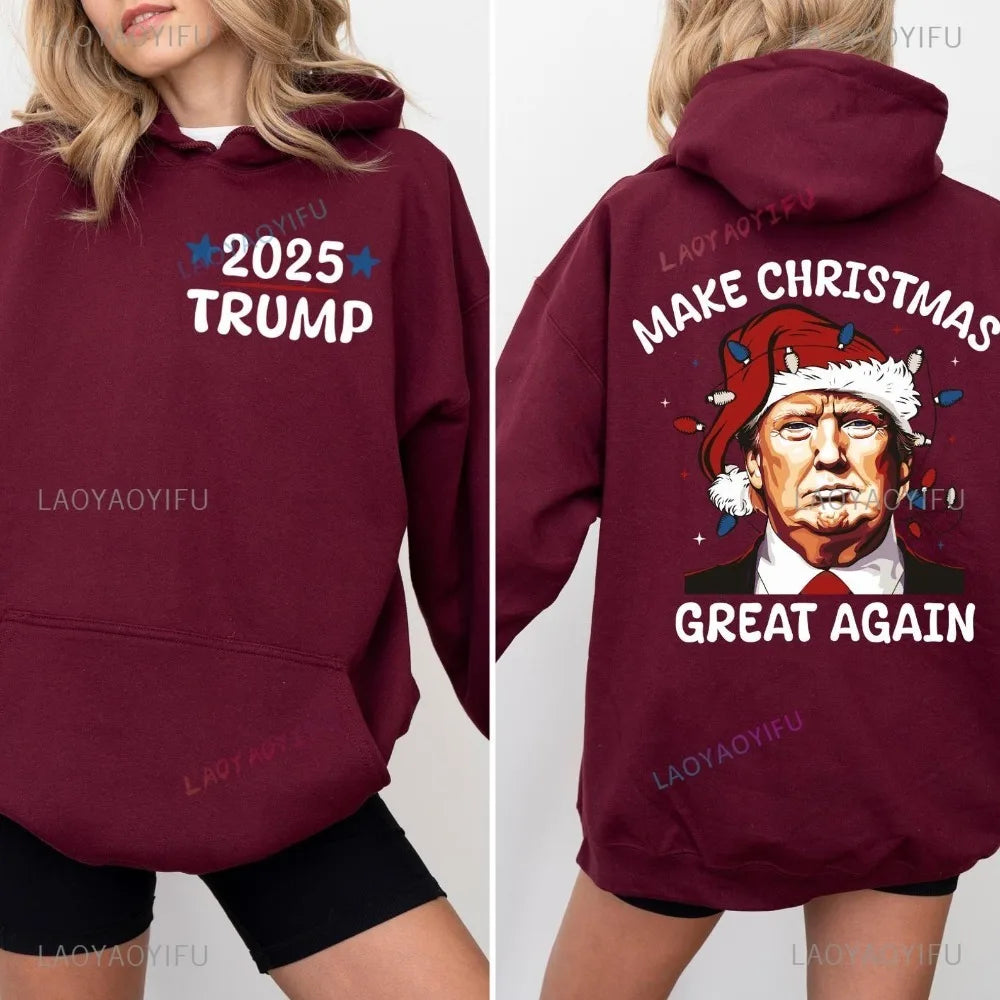 Christmas Great Again Trump 2025 Hoodie