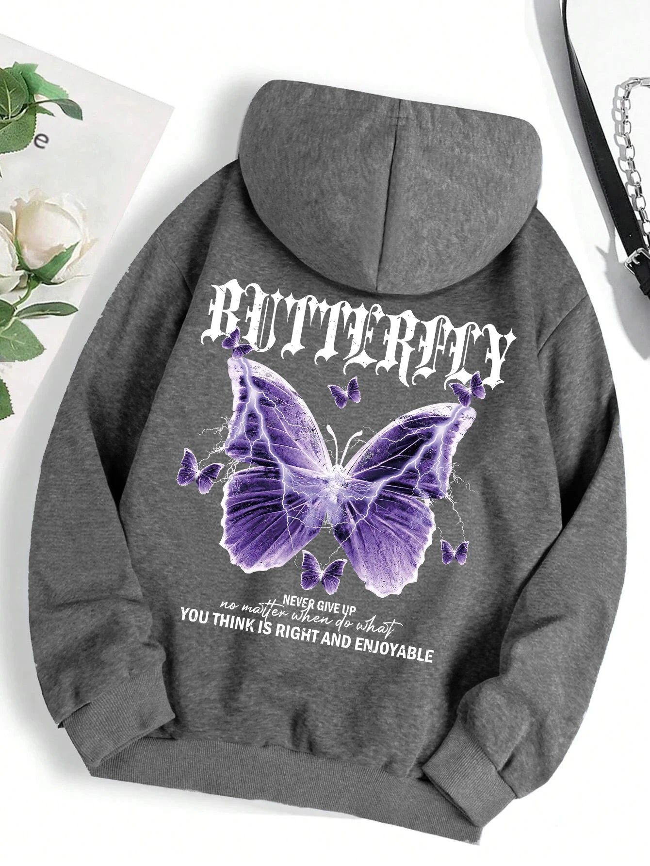 Purple Butterfly Hoodie