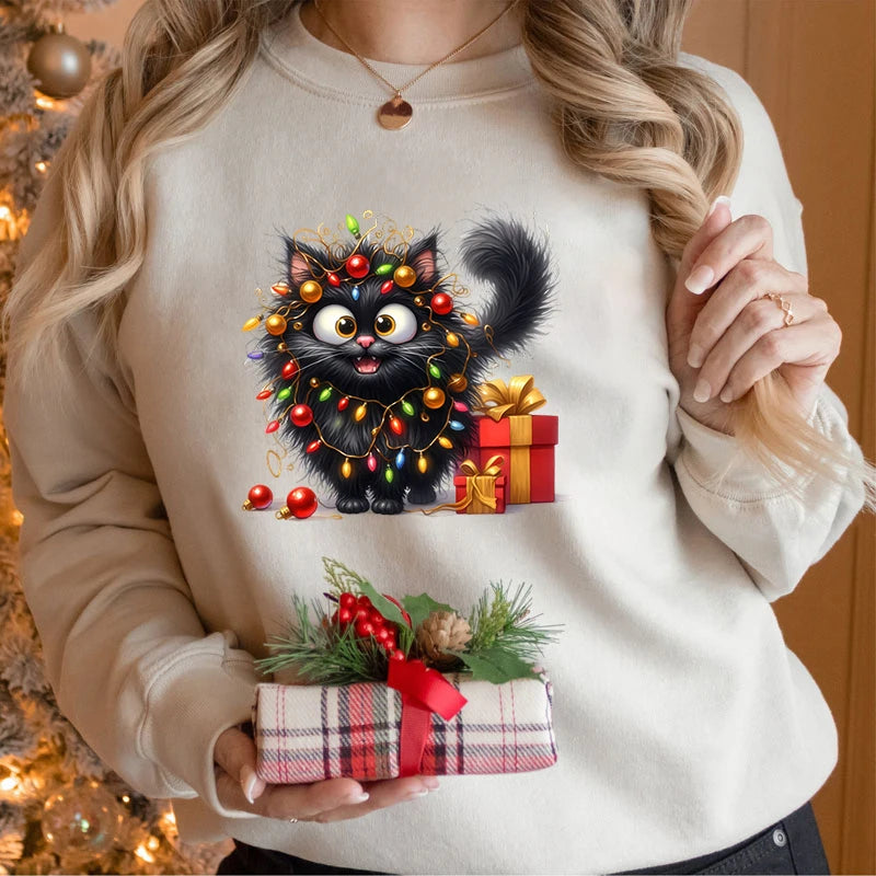 Fluffy Cat Christmas Sweatshirt