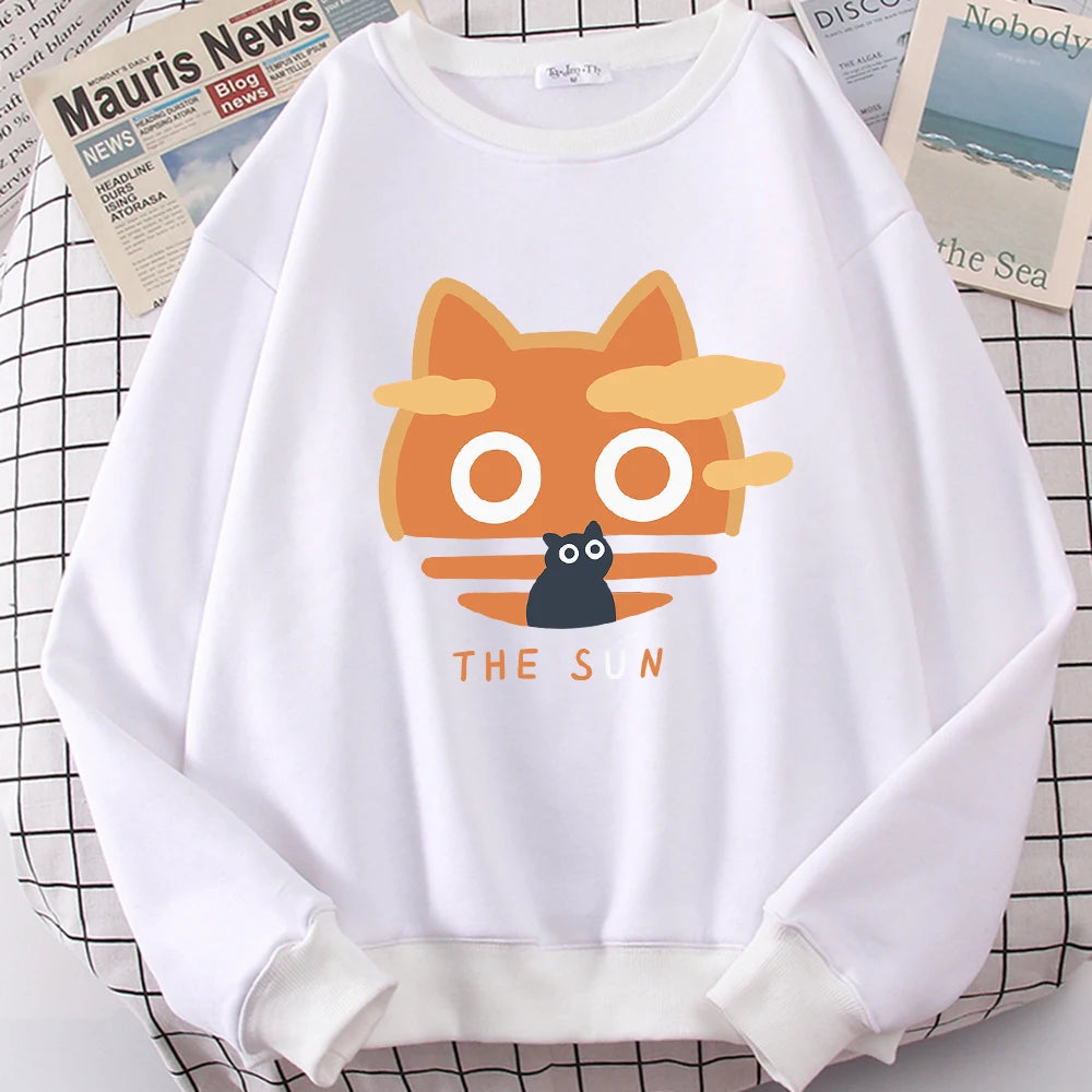 The Sun Orange Cat Sweatshirt