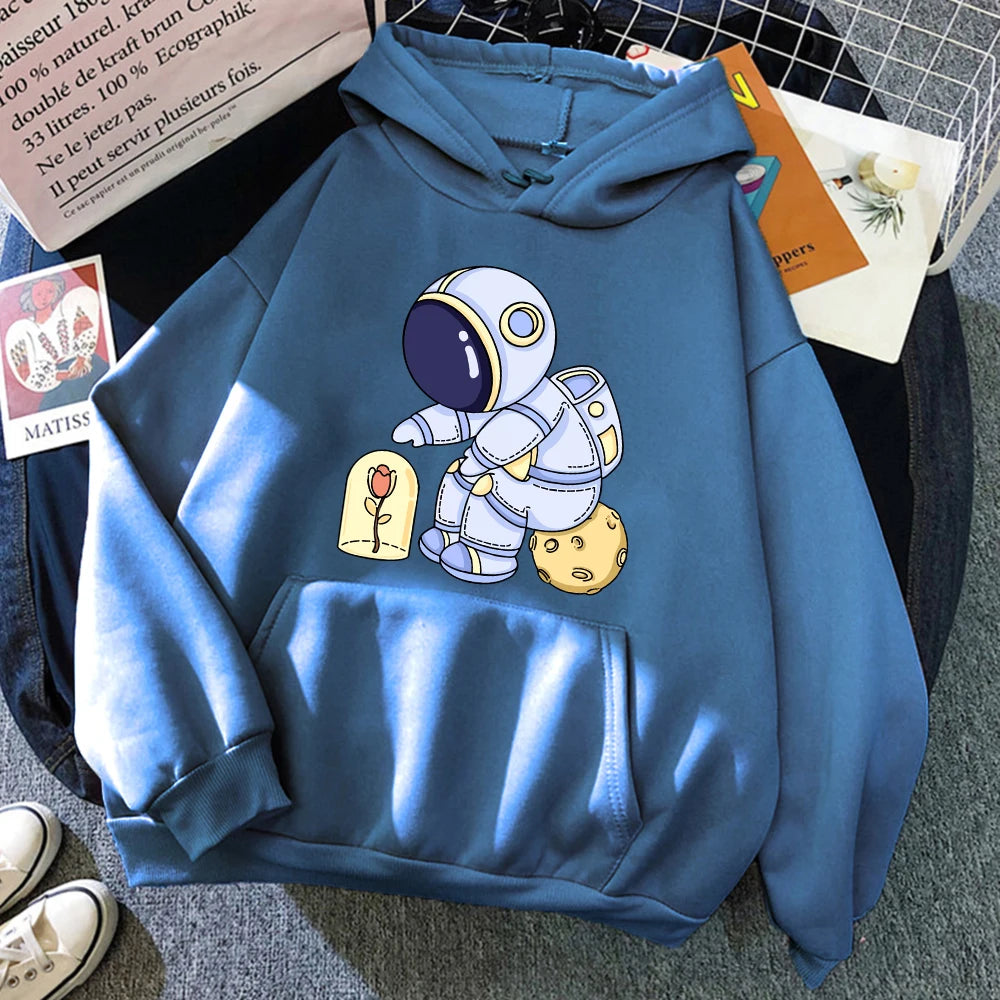 Astronaut Protecting Flower Hoodie