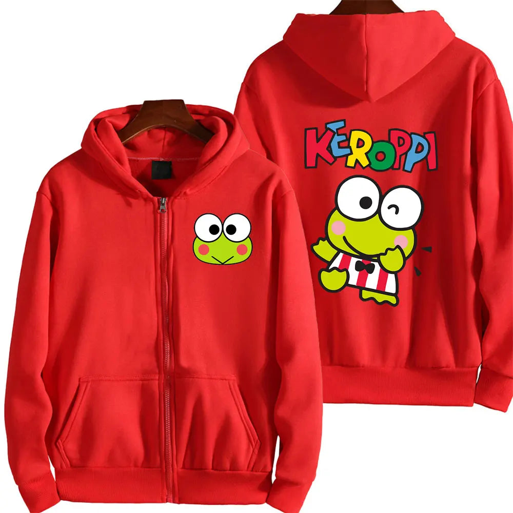 Keroppi Zip-Up Hoodie