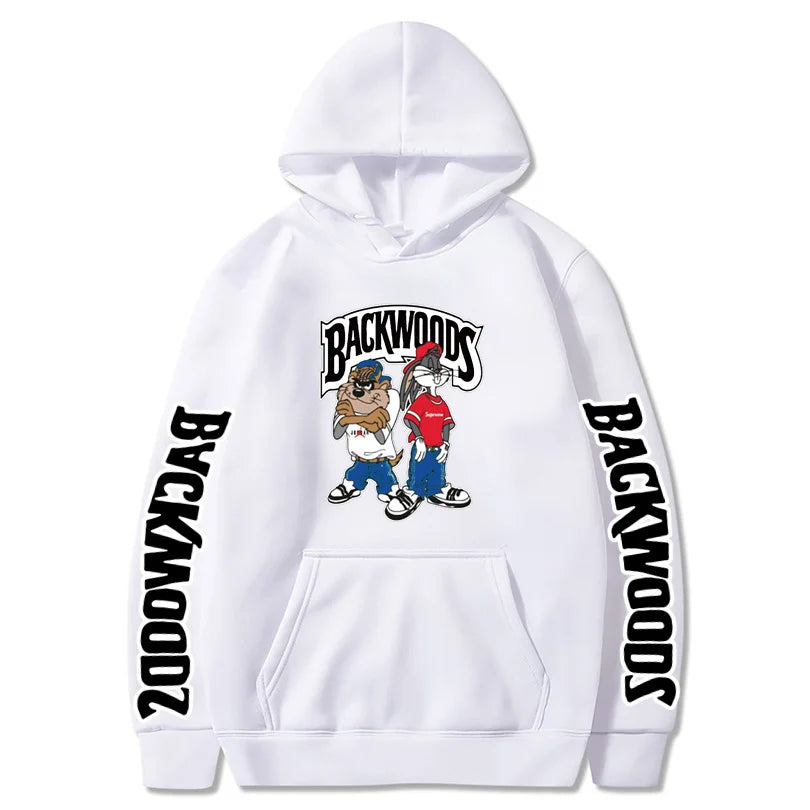 Backwoods Taz and Bugs Bunny Cartoon Hoodie