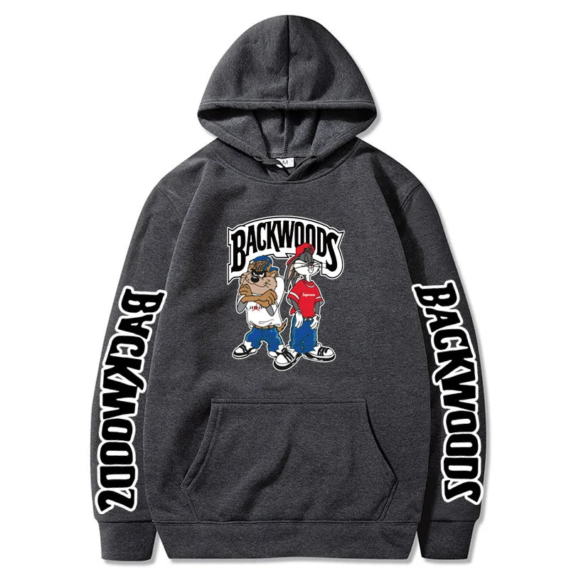 Backwoods Taz and Bugs Bunny Cartoon Hoodie