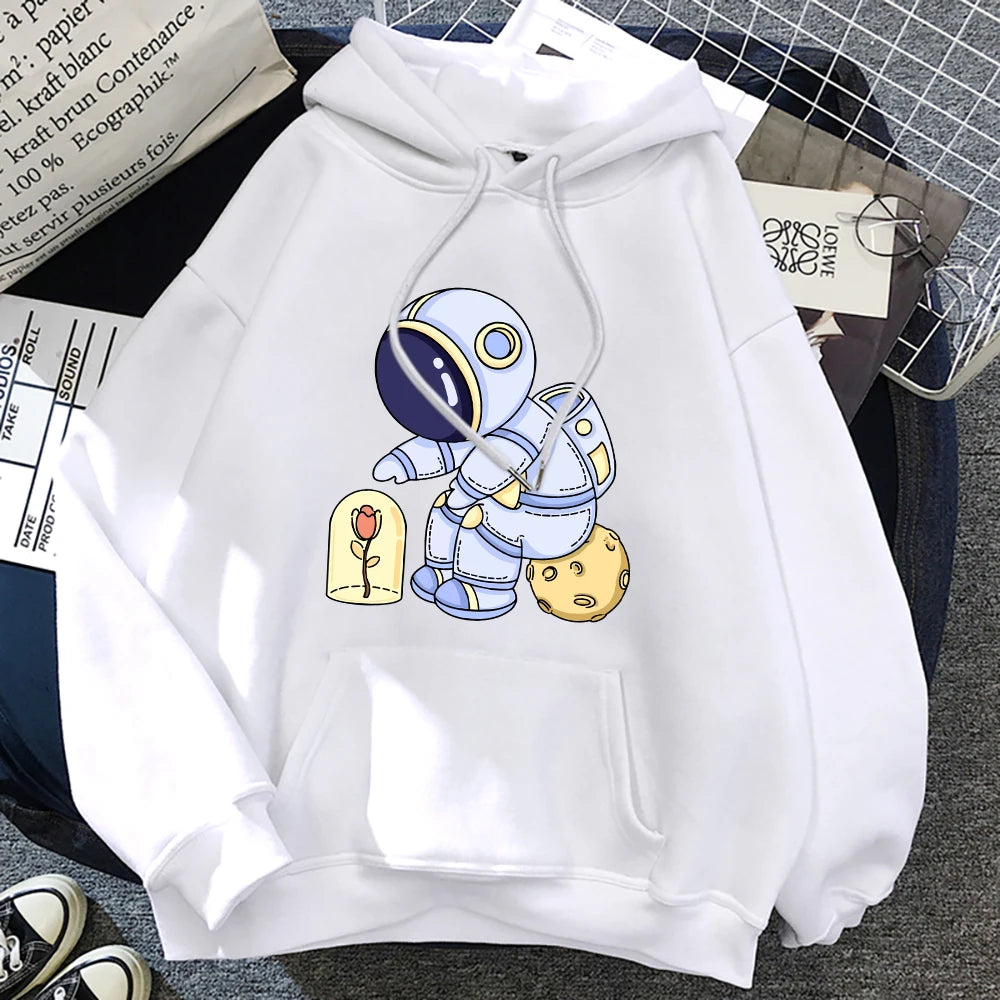 Astronaut Protecting Flower Hoodie